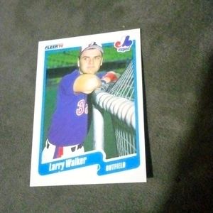 1990 fleer Larry Walker rookie baseball card. Mint condition !!!